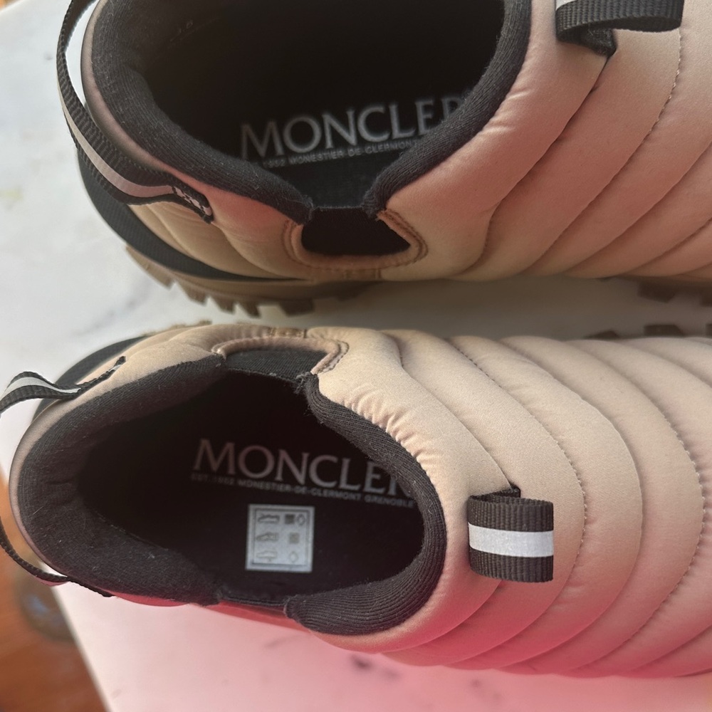 Moncler Cream Quilted Slip-On Shoes - Picture 4 of 5